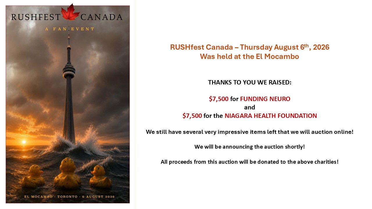 RUSHfest Canada, El Mocambo, Cathy Rankin, Terry Brown, Hugh Syme, Nancy Peart Burkholder, Judy Howe, Jacob Moon, Overture, 2112, Permanent Waves, Auction, Raffle, Adi Berk, Steve Brown, RUSHRASH, OneKingWest, Claudia Sanchez, Chris Herin
